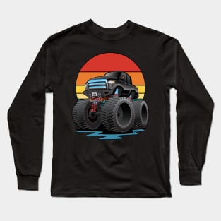 Big Monster Truck Off-road 4wd Cartoon Long Sleeve T-Shirt